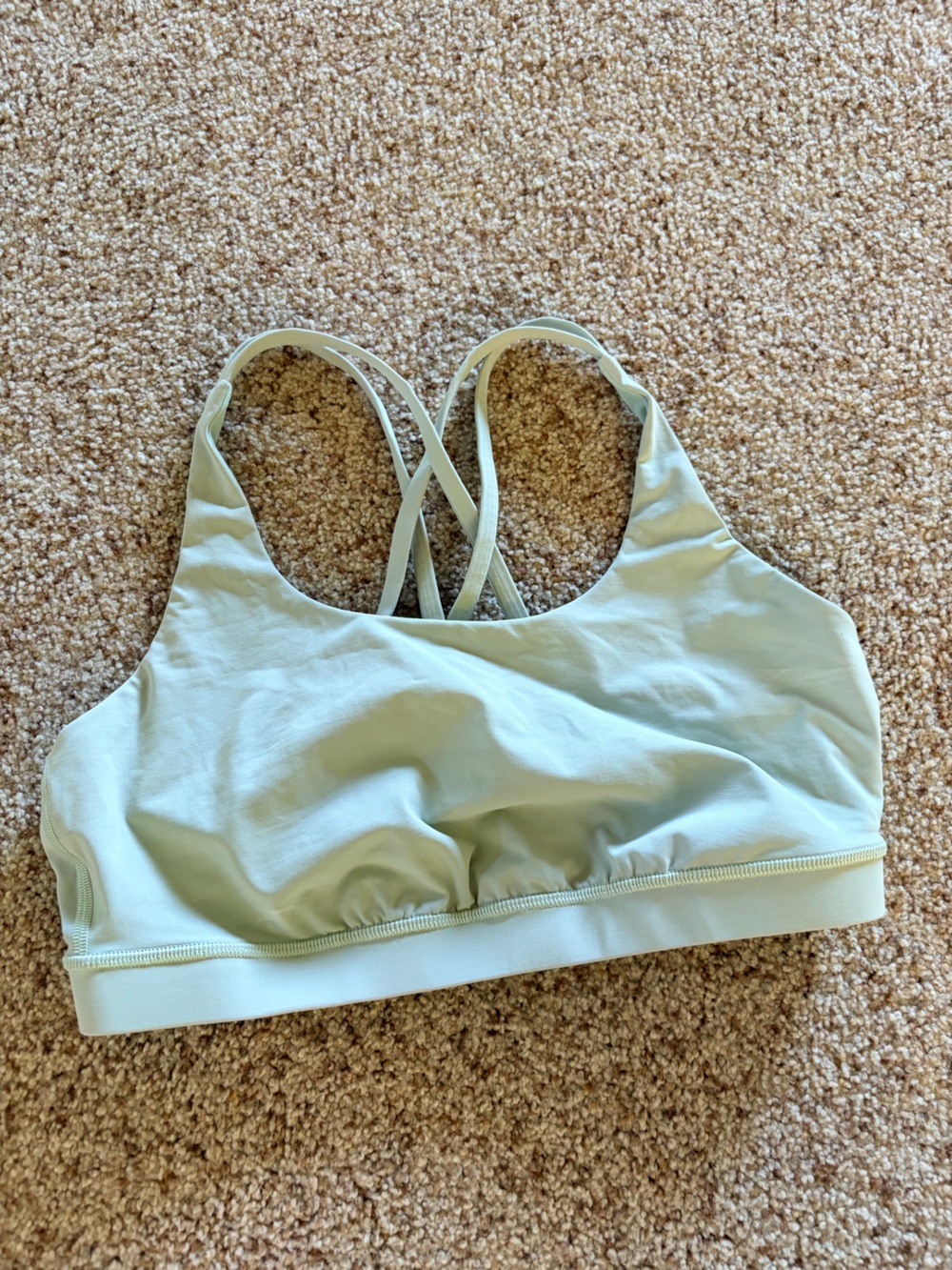 Lululemon athletica light green strappy sports bra